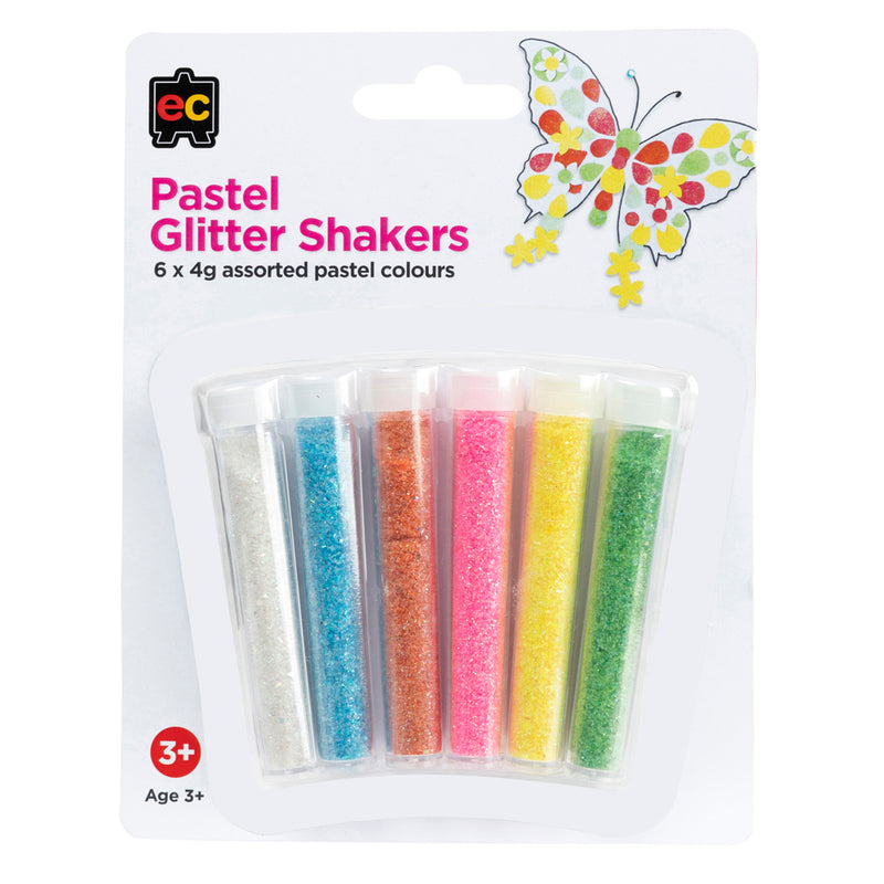 EC Glitter Shakers Pastel Pack 6 of X 4g