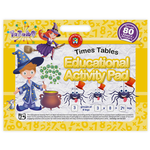 Learning Can Be Fun Educational Activity Pad Times Tables