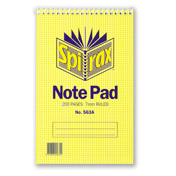 spirax 563a notebook reporters 200x127mm 200 page t/o - pack of 10