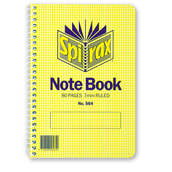 spirax 564 notebook side opening 167x114mm 80 page - pack of 20