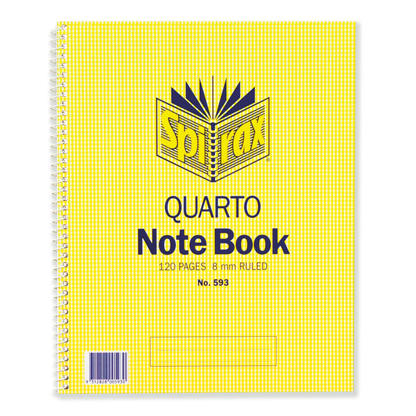 spirax 593 notebook quarto 252x200mm 120 page s/o - pack of 10