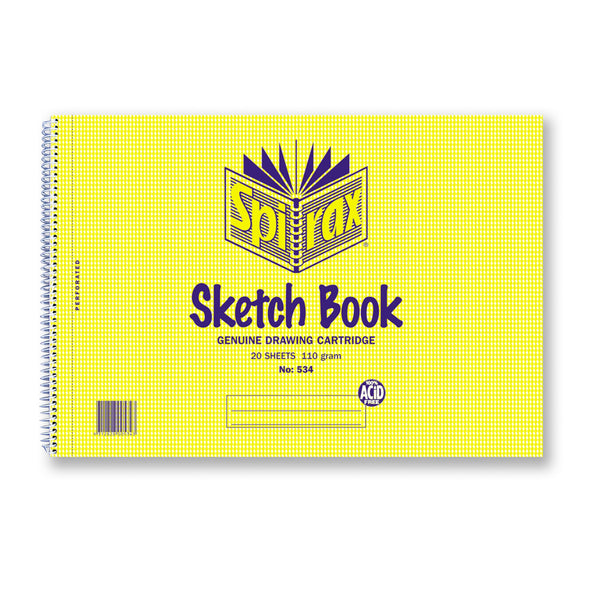 spirax 534 sketch book a4 212x297mm 20 leaf/40 page - pack of 10