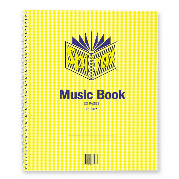 spirax 567 music book 297x248mm 15 leaf/ 30 page - pack of 30