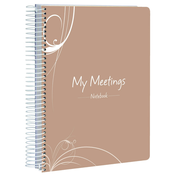 spirax p307d my range pp notebook - my meetings a5 210x148mm 100 page - pack of 5