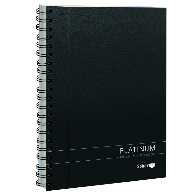 spirax 400 platinum notebook a4 200 page black - pack of 5
