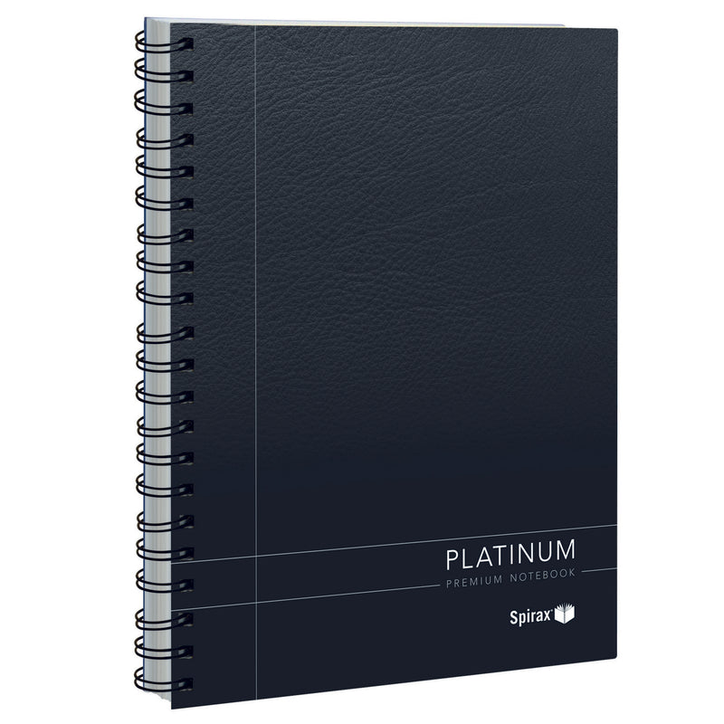 spirax 401 platinum notebook a5 200 page black - pack of 5