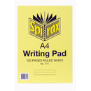 spirax 411 writing pad a4 100 page ruled - pack of 5