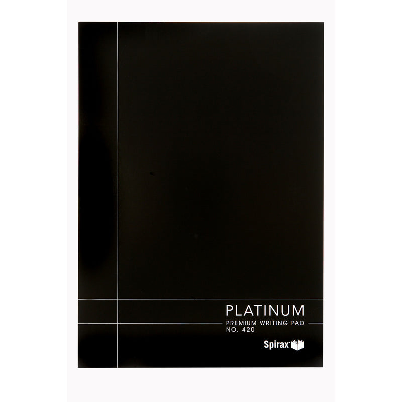 spirax 420 writing pad platinum - white a4 100 page - pack of 5