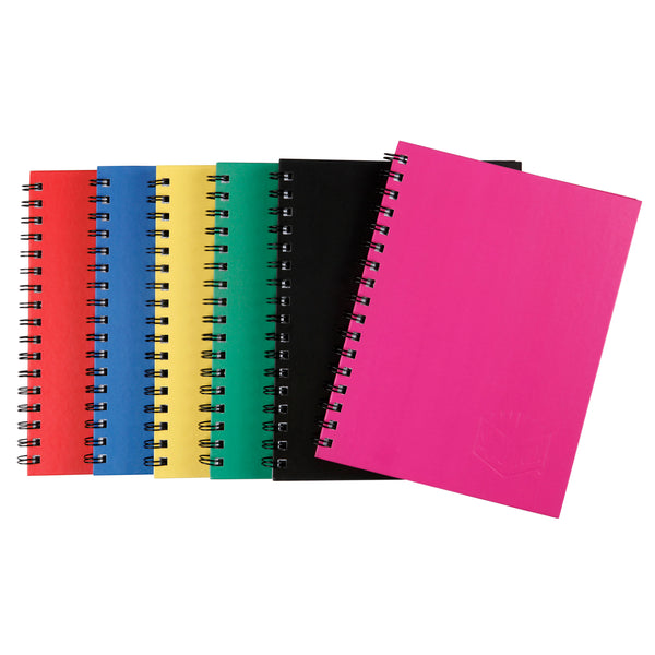 spirax 510 hard cover book 200 page assorted - pack of 5