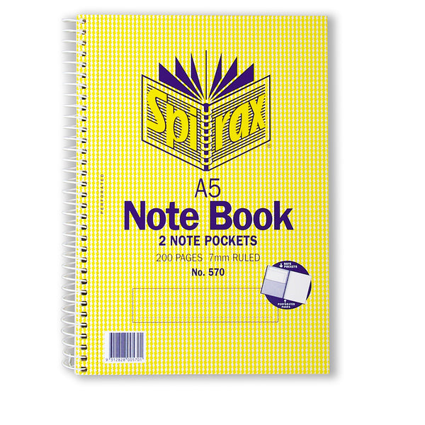 spirax 570 notebook a5 200 page s/o - pack of 5