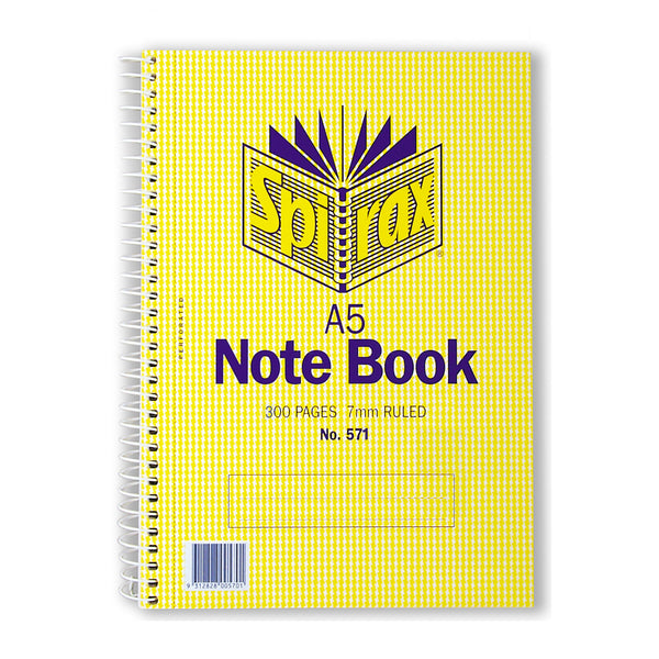 spirax 571 notebook a5 300 page s/o - pack of 5