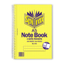spirax 572 3 subject notebook a5 210x158mm 300 page - pack of 5