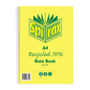 spirax 811 recycled notebook a4 240 page - pack of 5