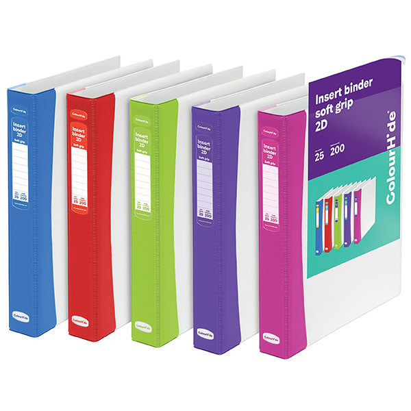 colourhide® soft grip insert binder a4 2d 25mm#Colour_GREEN