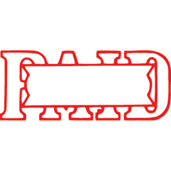 xstamper vx-b 1201 paid/date red