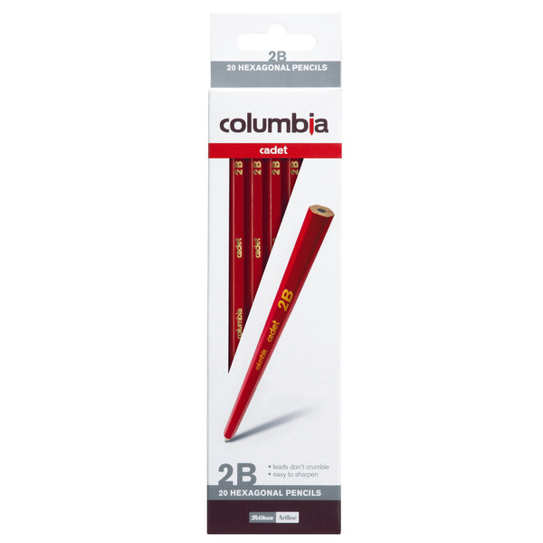 columbia cadet lead pencil hexagonal 2b box of 20