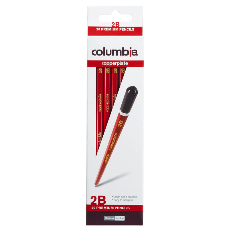 columbia copperplate lead pencil hexagonal box of 20