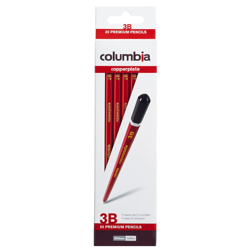 columbia copperplate lead pencil hexagonal box of 20