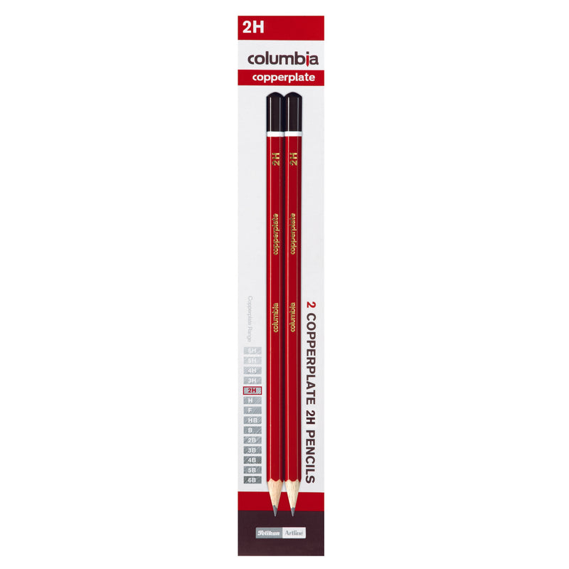 columbia copperplate lead pencil hexagonal pack of 2