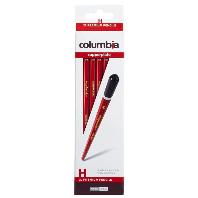 columbia copperplate lead pencil hexagonal box of 20