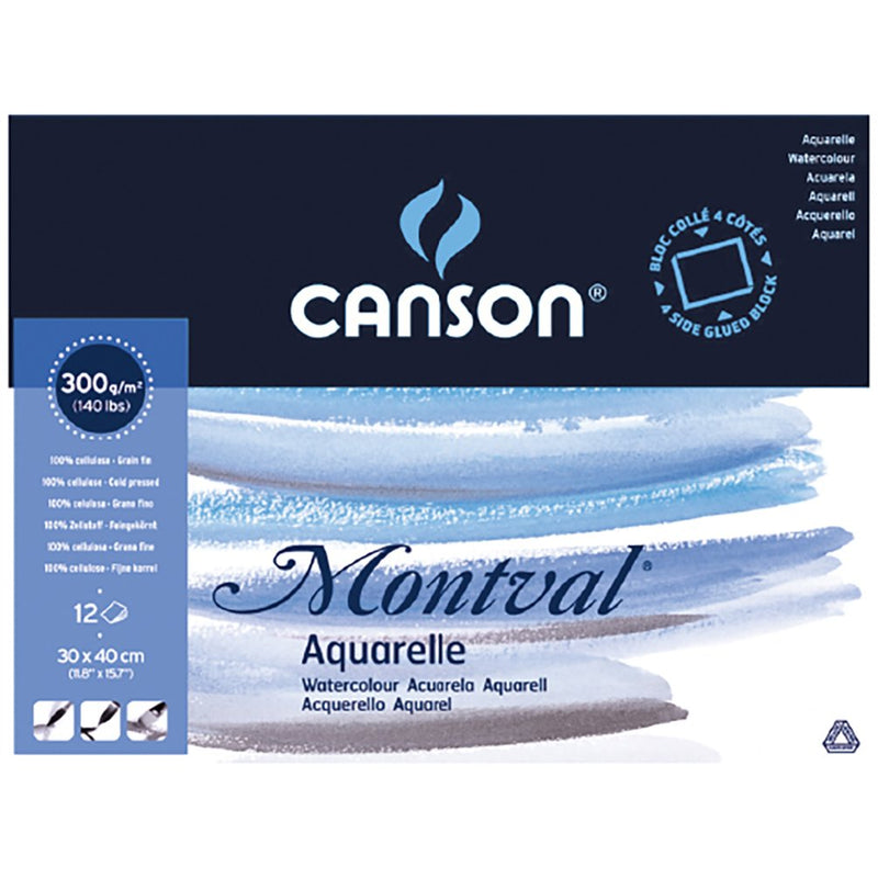 Canson Montval Cold Pressed 300gsm 12 Sheet Blocks