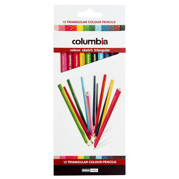 columbia coloursketch colour pencil triangular pack of 12