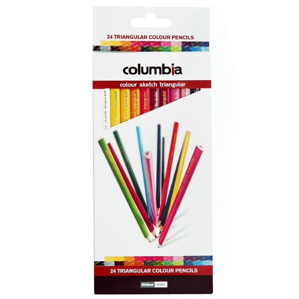Columbia Sketch Coloured Pencil Triangular - Pack Of 24
