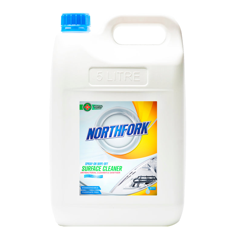northfork spray on wipe off surface cleaner 5 litre - pack of 3