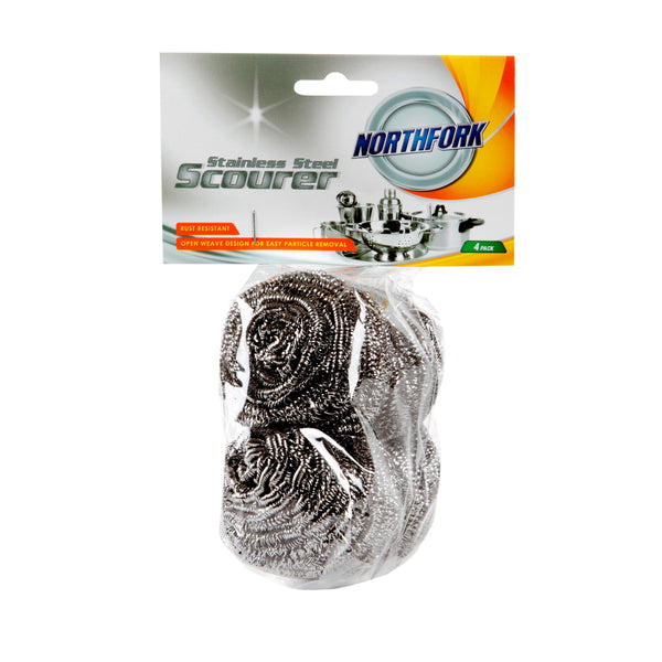 northfork stainless steel scourer pack of 4