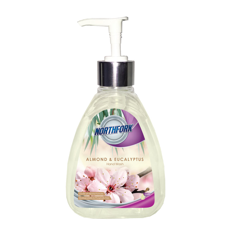 northfork liquid hand wash almond and eucalyptus 250ml - pack of 6