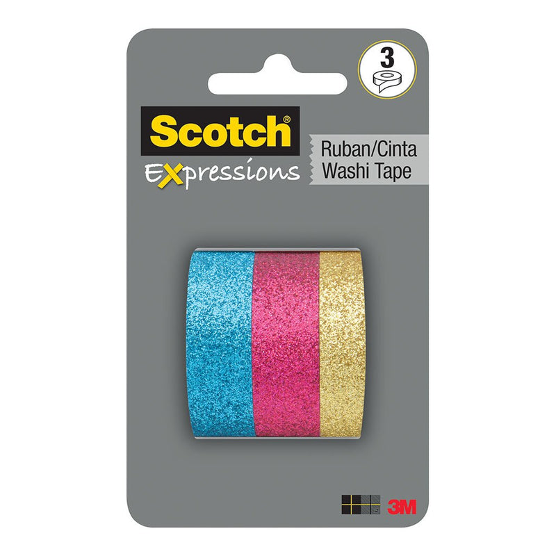 Scotch Expressions Washi Tape C1017-3-P2 15mm X 5m Multi Pack Of 3
