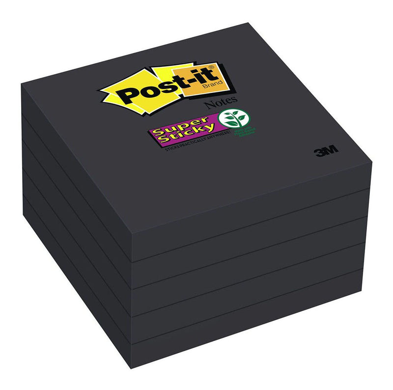 post-it super sticky notes 654-5sssc 76x76mm 90 sheet pads pack of 5