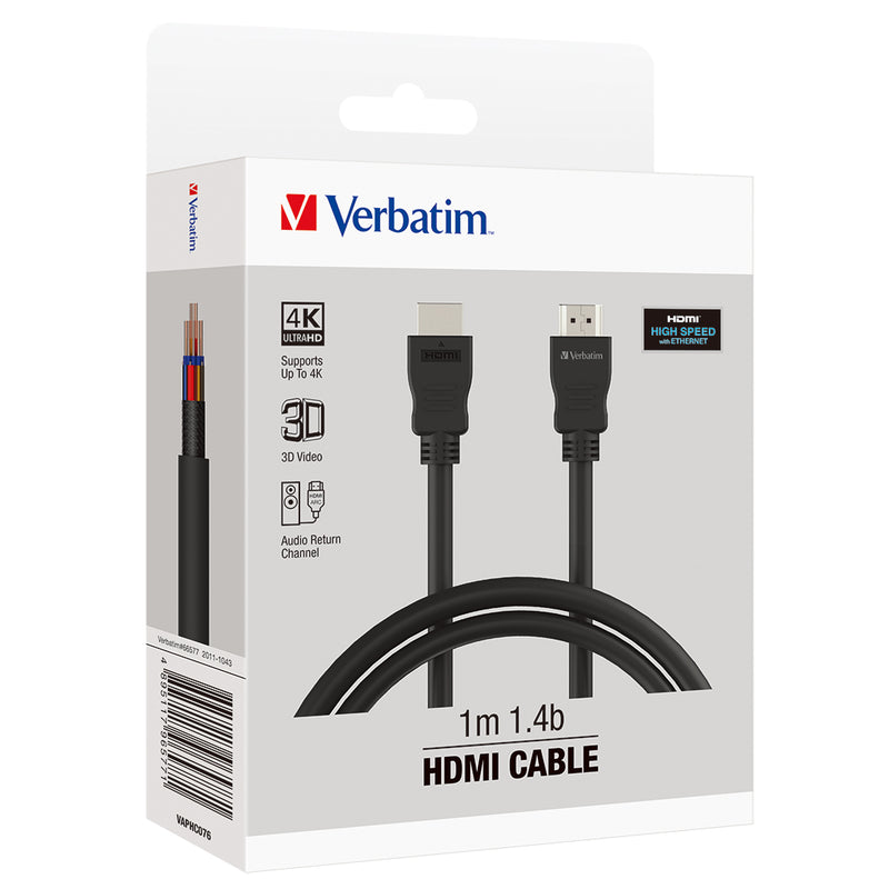 verbatim essentials hdmi cable 1m black