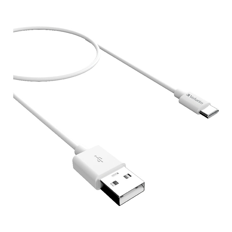 verbatim essentials charge & sync usb-c cable 1m white