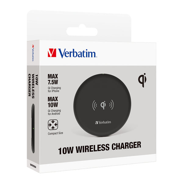 verbatim essentials wireless charger 10w black