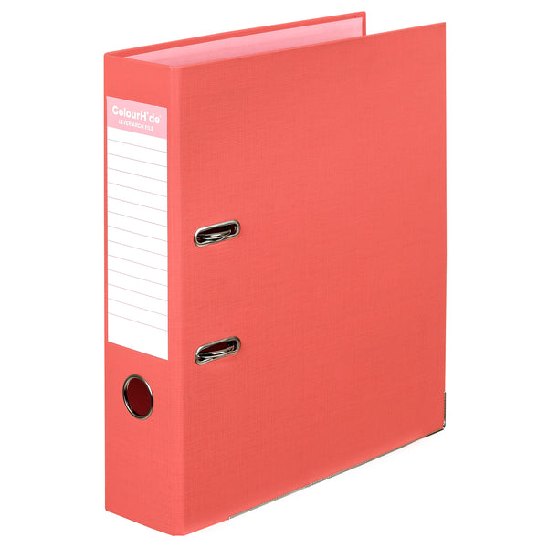 colourhide lever arch file pe a4 - pack of 6#Colour_CORAL