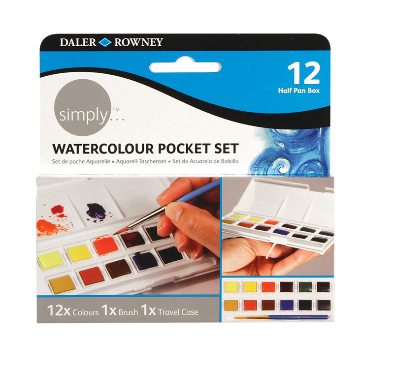 Daler Rowney Simply Watercolour Pocket Set 14 Piece