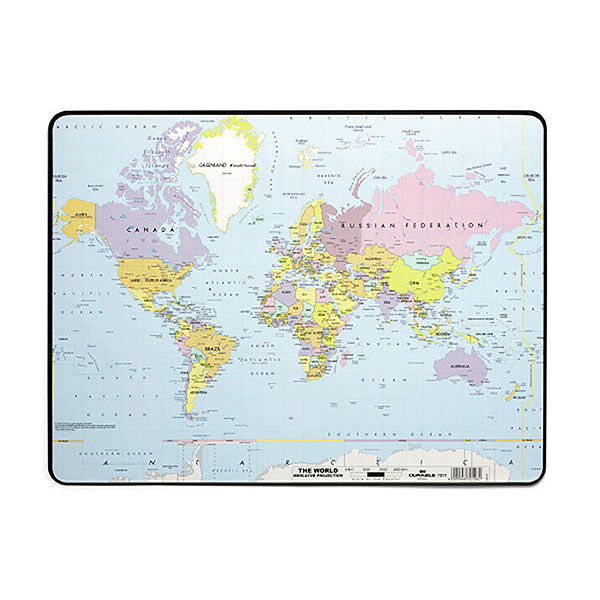 durable desk mat with world map 530mmx410mm