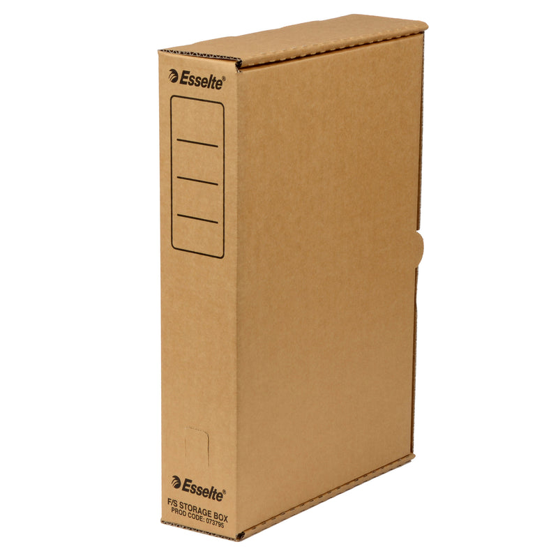 esselte storage box foolscap kraft - pack of 25