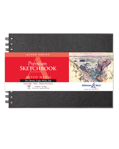 Stillman & Birn Alpha Spiral Sketchbooks 150gsm White Vellum 50 Sheets