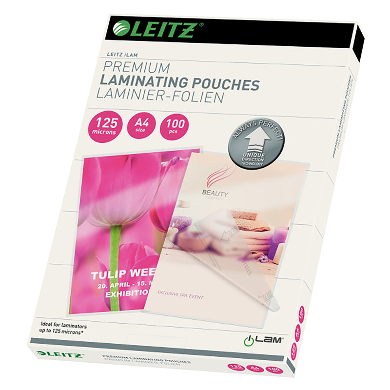 leitz laminating pouch a4 125 micron