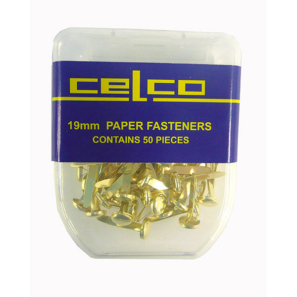 celco 19mm paper fasteners pack of 50 - 4 boxes (200 units)
