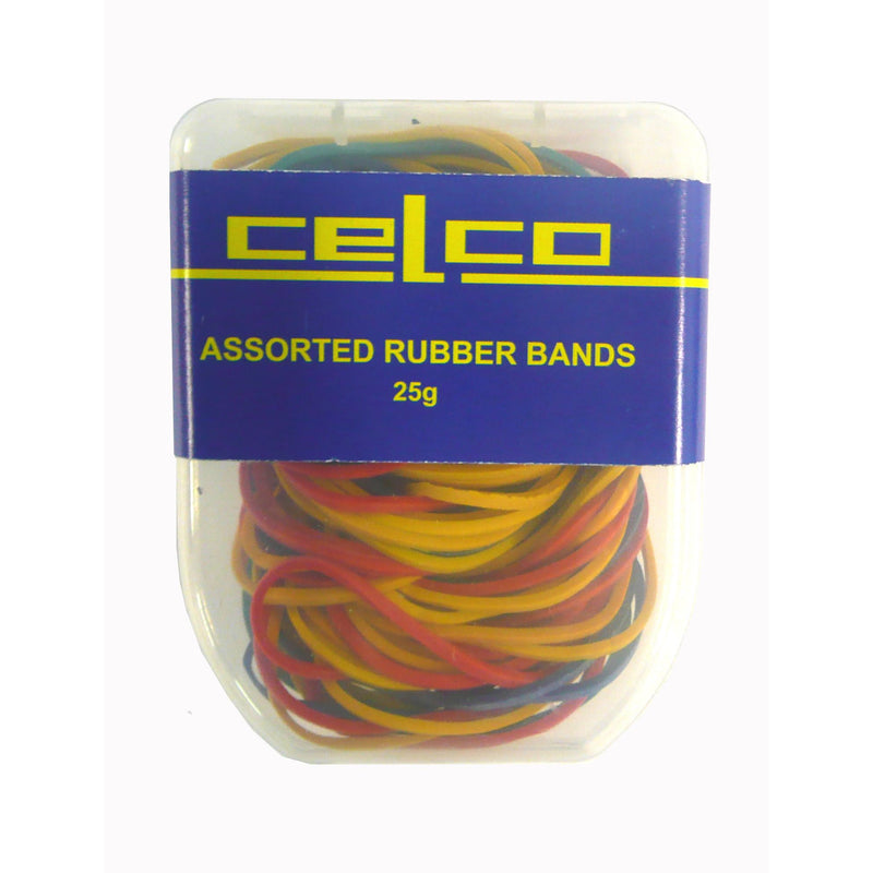 celco rubber bands assorted colours - pack of 4