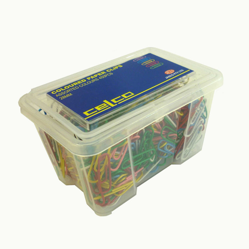 celco paper clips assorted colours