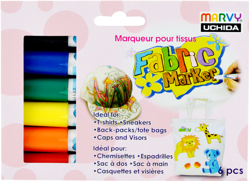 Marvy Fabric Marker Conic 560-6a Set Of 6