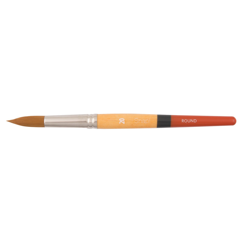 Princeton Snap! Series 9650 Brush Short Handle Gold Taklon Round