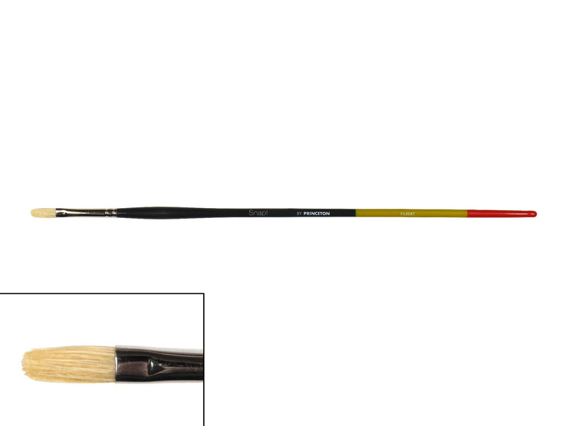 Princeton Snap! Series 9700 Art Brush Long Handle Natural Bristle Filbert