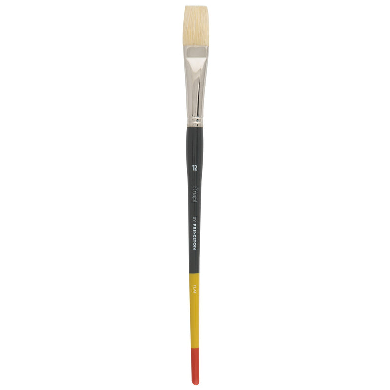 Princeton Snap! Series 9700 Art Brush Long Handle Natural Bristle Flat