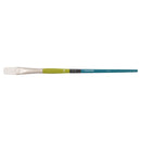 Princeton Snap! Series 9800 Art Brush Long Handle White Synthetic Taklon Flat