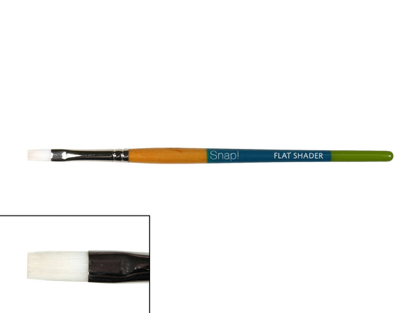 Princeton Snap! Series 9850 Art Brush Short Handle White Taklon Flat Shader#size_6